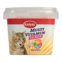 قرص سانال مولتی ویتامین مخصوص گربه حاوی ماهی سالمون