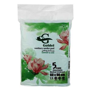 پد بهداشتی گلدل سگ سایز 60 در 90 سانت 5 عددی